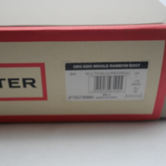 NEW HUNTER Original Wiggle Rainbow Boots Kids Tall Rain Yellow Wellies UK 1 - Picture 11 of 12